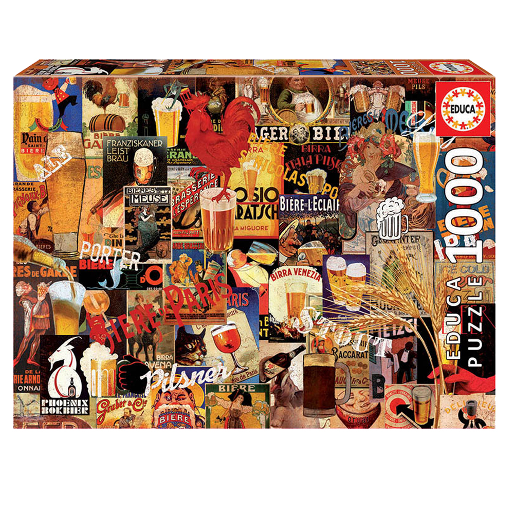 Educa Puzzle Vintage Beer Collage 1000pcs 17970 grammibookshop